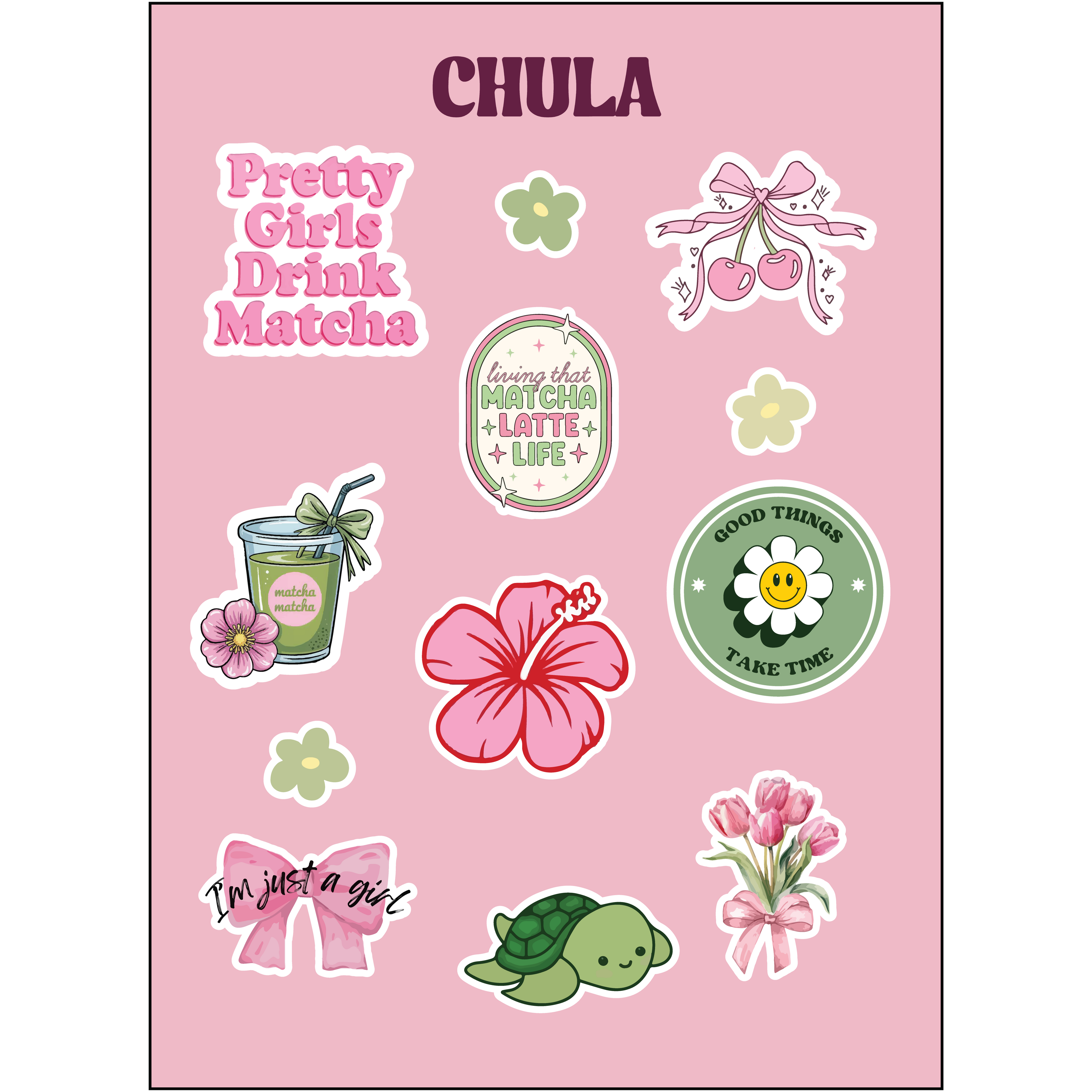 Pretty Matcha Girl Sticker Pack